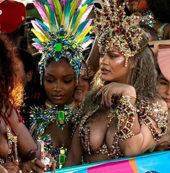 Ayra Starr Spotted With Rihanna At The Crop Over Festival In Barbados (Video)