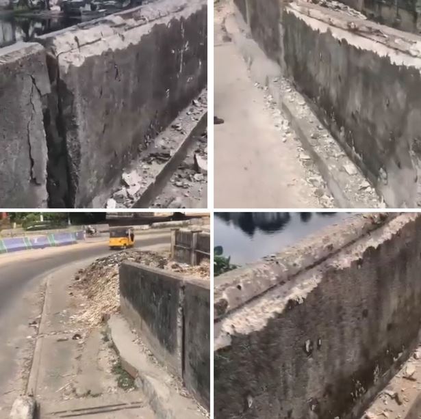 Iron Scavengers Harvest Rods Used In Constructing Festac Link Bridge (Video)