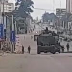 Security Operatives Patrol In Armoured Tank To Enforce Curfew Compliance In Kaduna State (Video)