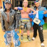 Nigerians Mock Portable After He Posed With Lookalike Statue of Himself (Photos)