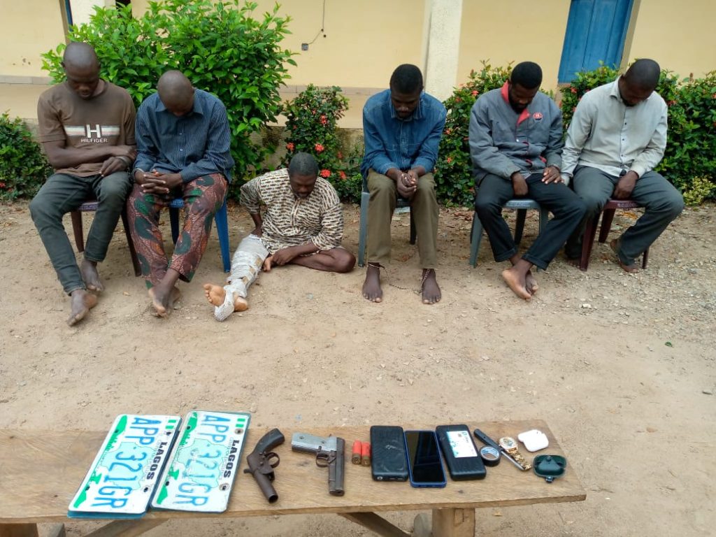 Police Nabbed Six For Attempted Murder, Kidnapping, Armed Robbery (Photo)