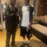 Wizkid’s Son, Bolu Spotted With Jamaican Singer, Popcaan In London