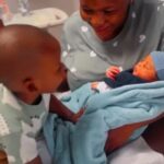 Heartwarming Moment Little Boy Met His Baby Sibling For The First Time (Video)