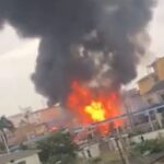 Fire Guts Filling Station, Destroys Vehicles In Lagos (Video)