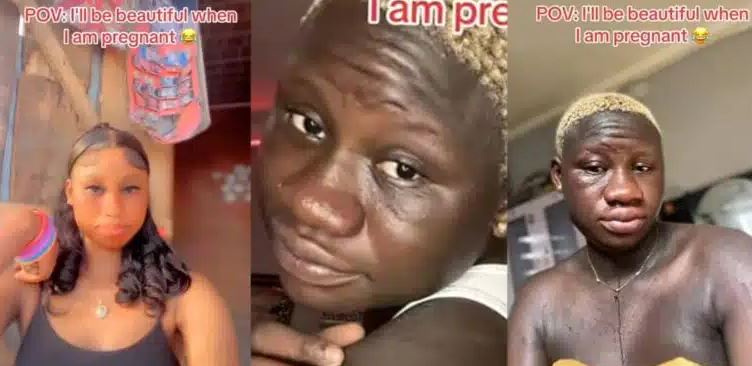 Nigerian Woman Shares Video Of How She Looks During Pregnancy