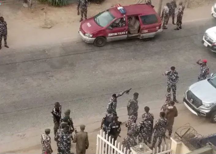 Drama As Police Invade CDHR Office In Lagos