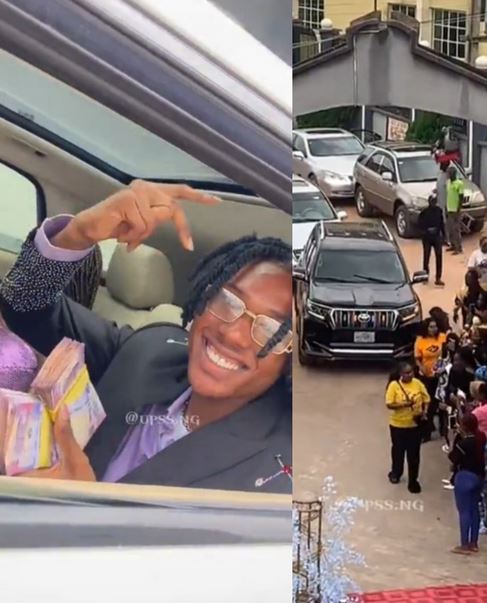 Viral Video Of Secondary School Students Arriving In Expensive Cars For Prom In Edo State