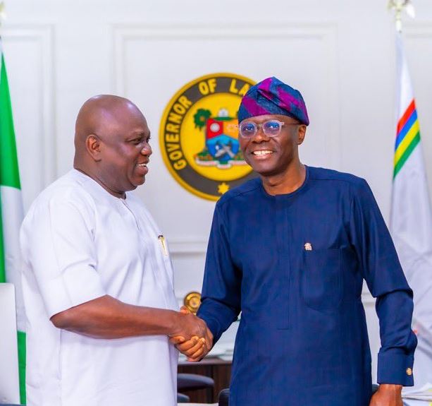 Former Lagos Governor, Ambode Pays Gov Sanwo-Olu A Courtesy Visit