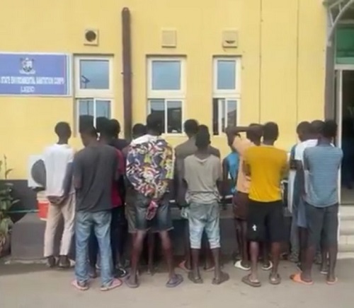 KAI Officials Arrests 16 Miscreants in Lagos (Video)