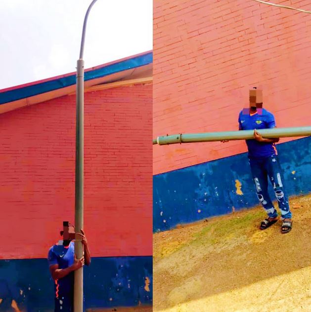 Streetlight Pole Vandal Arrested In Enugu