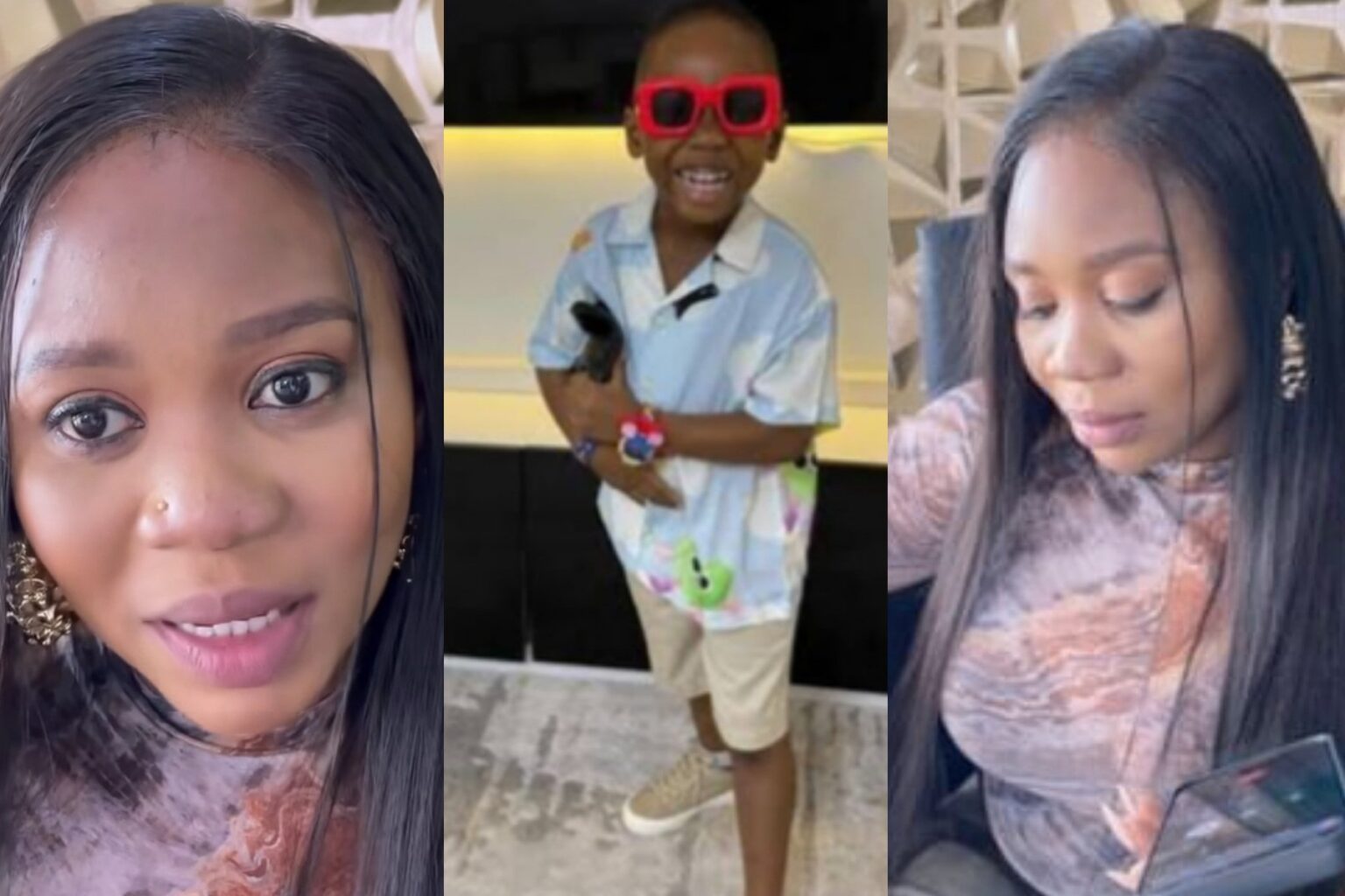 When is School Resuming Again? – Wumi Toriola Laments as Son Pranks Her (Video)