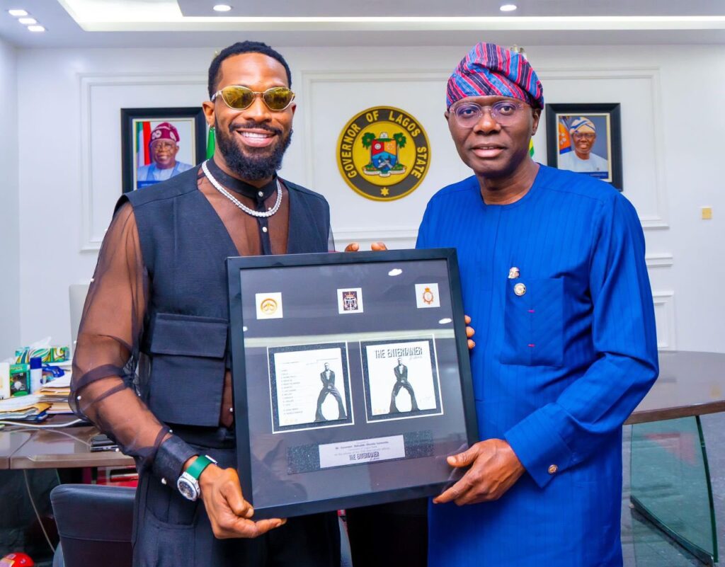 Veteran Singer, Dbanj Pays Visit To Governor Sanwo-Olu Ahead Of Album Unveiling (Photos)