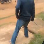 Knife-wielding Police Officer Arrested For Assaulting Kaduna Electric Staff (Video)