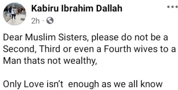 Please Do Not Be A Second, Third Or Fourth Wife To A Man That’s Not Wealthy