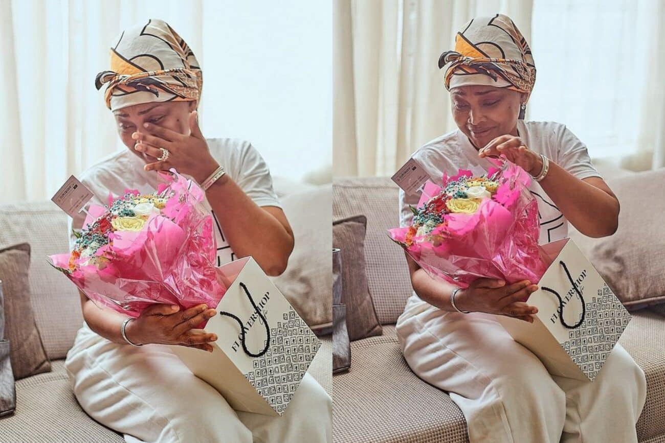 Mercy Aigbe In Tears As Colleague Efe Irele Surprises Her With Special Gift (Photo)