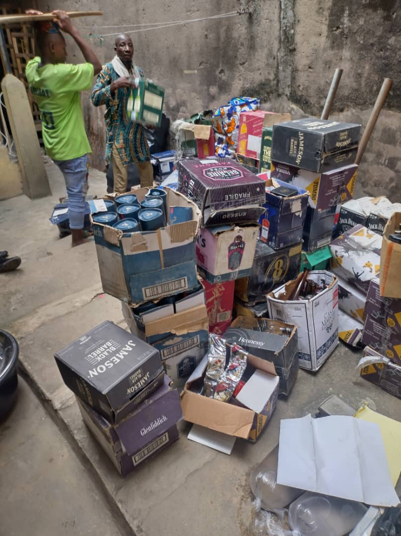 NAFDAC Uncovers Illegal Alcohol Production Factory In Lagos Island, Seizes N200 Million Worth Of Goods (Photos)