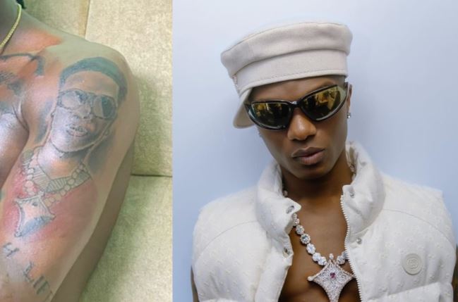 He’s My Idol – Amb Blinkz Pays Tribute To Wizkid With Tattoo