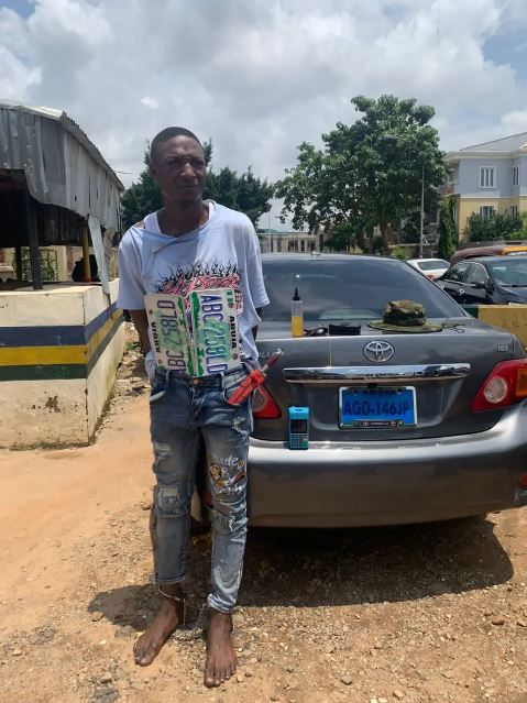 FCT Police Track Down Toyota Corolla Stolen At Gunpoint, Arrest Suspect (Photos)