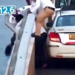 Taxi Driver Grabs Woman’s Hair As She Attempts To Commit Su!cide On Bridge (Video)