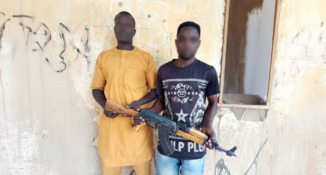 Police Arrest Two Suspected Notorious Gun Runners, Bandits Informant In Kaduna (Photo)