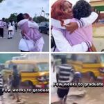 Nigerian Lady And Her Friend Narrowly Escape Death As Commercial Bus Catches Fire Few Weeks To Their Graduation (Video)