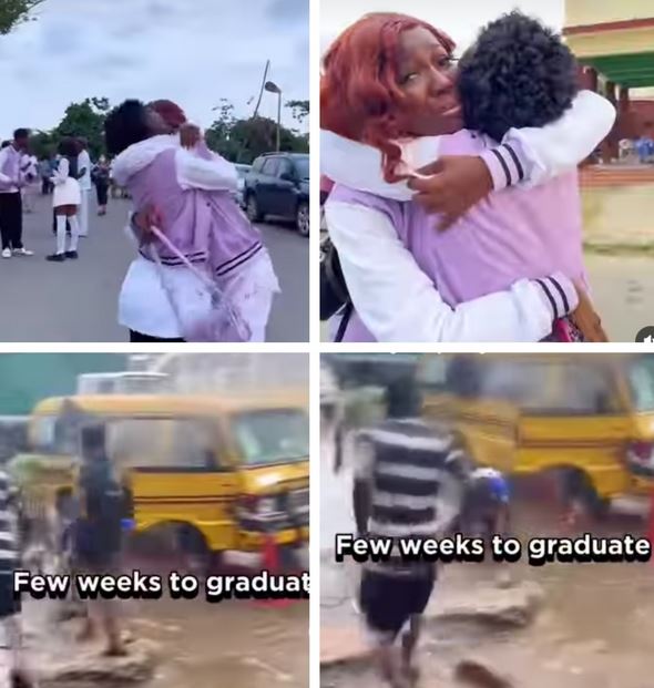 Nigerian Lady And Her Friend Narrowly Escape Death As Commercial Bus Catches Fire Few Weeks To Their Graduation (Video)