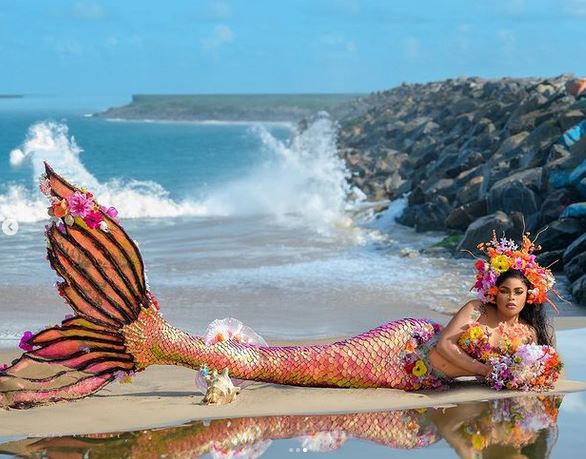 Bobrisky Shares Beach Video In Mermaid Outfit