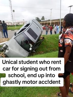 Student Who Reportedly Rented Car To Celebrate Sign Out From School Involved In Accident (Video)