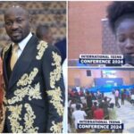 Mixed Reactions as Apostle Suleman’s Daughter Ministers On The Pulpit With Hair Uncovered (Video)