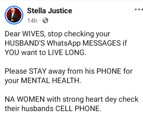 Stop Checking Your Husband’s WhatsApp Messages If You Want To Live Long