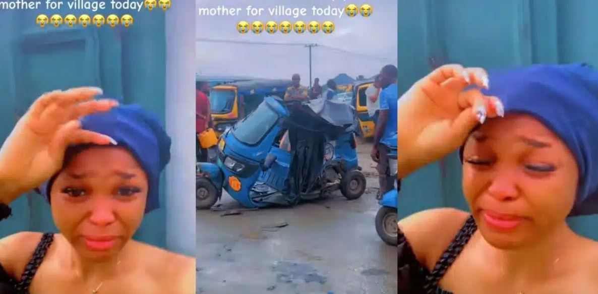 Lady Shed Tears Of Joy As She Escapes Tragic Accident (Video)