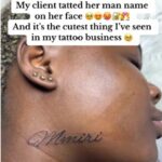 Lovestruck Lady Tattoos Boyfriend’s Name On Her Neck