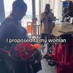 Nigerian Man Proposes To Caucasian Partner After She Arrived The Country To Meet Him For The First Time (Video)