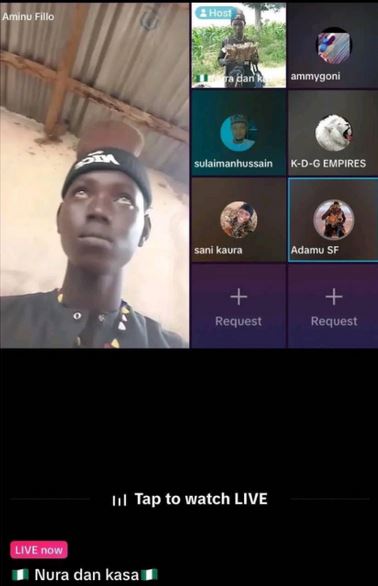 Nigerian Terrorist Streams Live On TikTok From Hideout, Flaunts Ransom Money