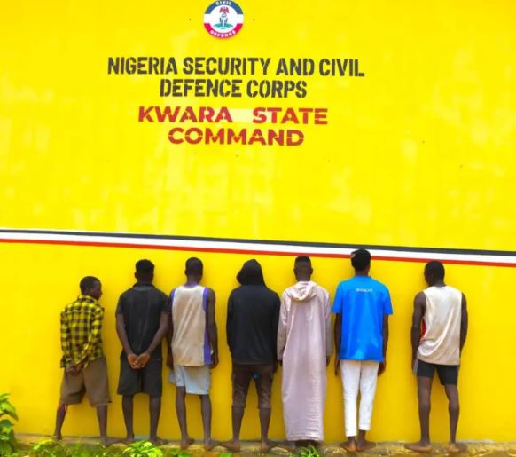 NSCDC Arrests Seven Miscreants In Kwara (Photo)