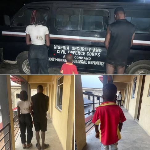 NSCDC Rescues 3-Year-Old Girl, Arrests Two Suspected Child Traffickers In Abia (Photos)