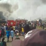 Tanker Fire Razes Police Station, Three Buildings In Lagos (Photos+Video)