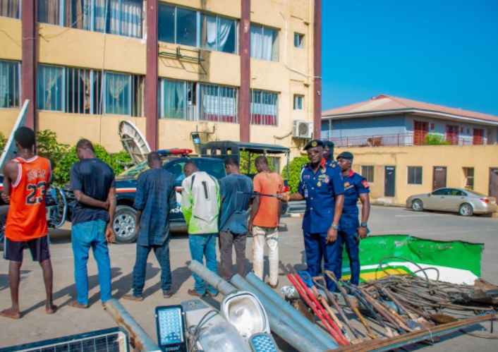 Photo Of Six Suspected Vandals Nabbed By NSCDC In FCT