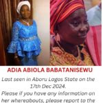 Family Of 54-Year-Old Woman, Adiat Abiola Babatanisewu Declares Her Missing