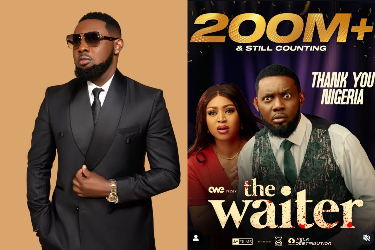 AY Celebrates As His New Movie Grosses N200 million