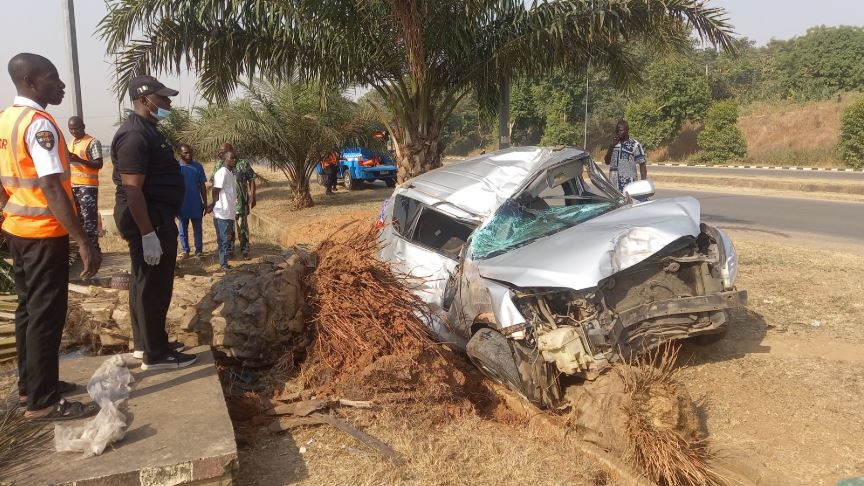 One Person Dead, Two Others Injured In Abuja Road Accident (Photos)