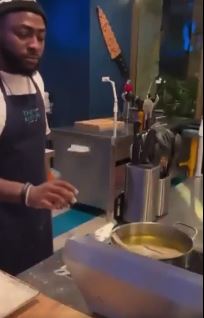 Davido Shows Off His Cooking Skills (Video)