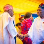 Tinubu Meets Obasanjo, Jonathan In Ghana (Photos)