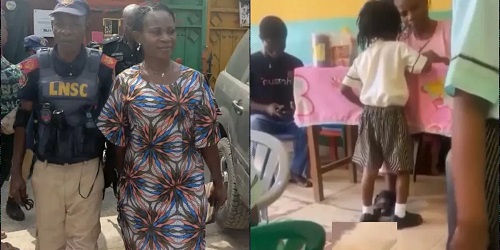 Ikorodu Teacher Arrested For Repeatedly Slapping 3-year-old Over Writing Struggle (Video)