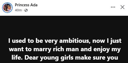 Make Sure You Are Focused On Marrying A Rich Or Ambitious Man