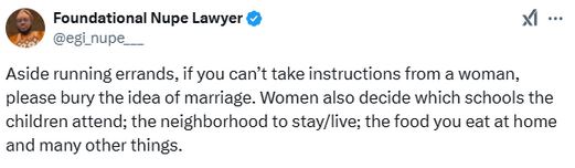 If You Can’t Take Instructions From A Woman, Please Bury The Idea Of Marriage