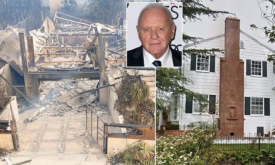 Legendary Actor, Anthony Hopkins’ $6m California Home Burnt To The Ground In LA Fire (Photos)