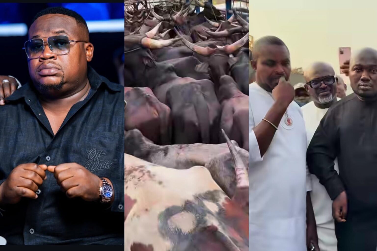 Cubana Chief Priest Gifts Childhood Friend 47 Cows For His Mum’s Burial (Video)