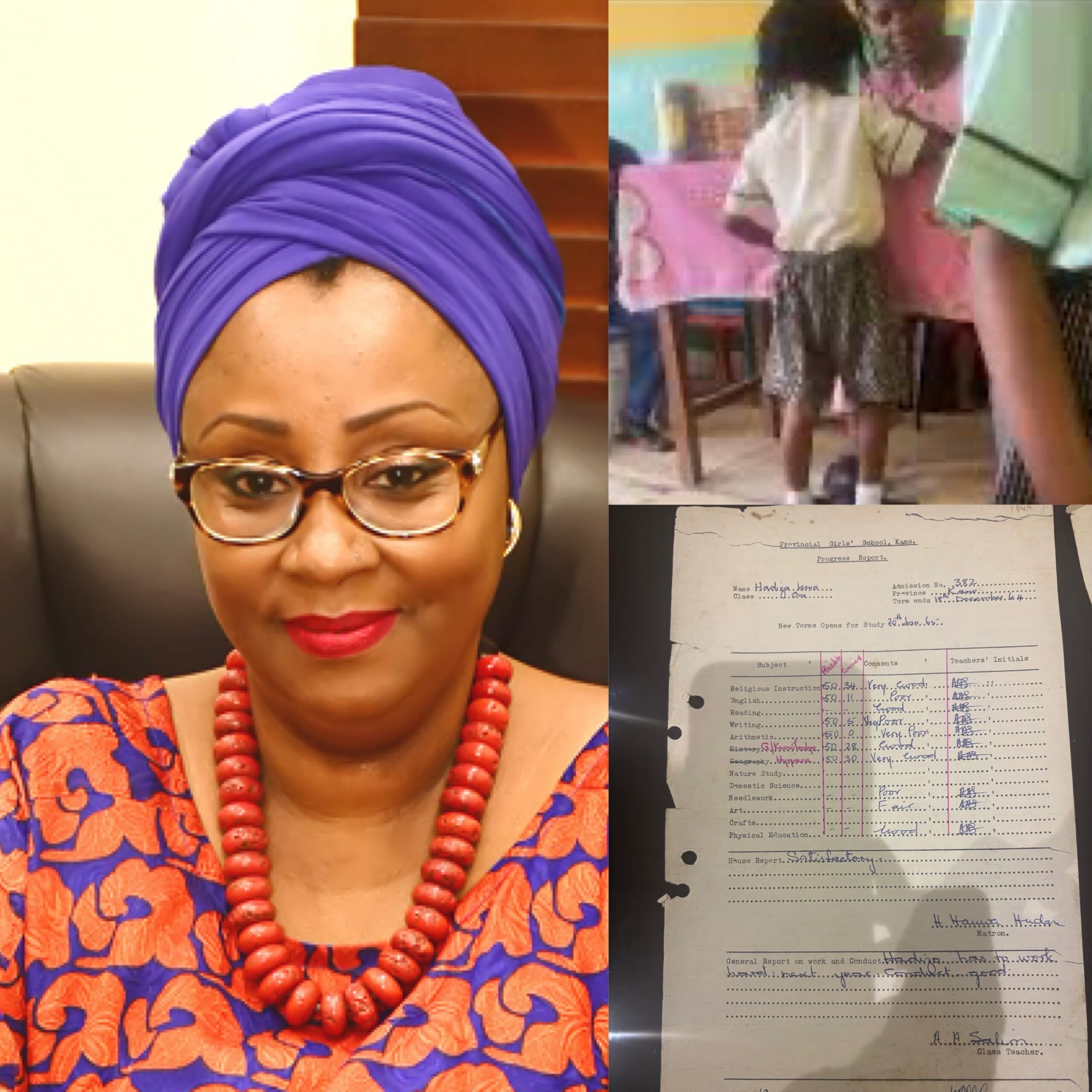 El-Rufai’s Wife Shares Her School Result Sheet In Reaction To Video Of Teacher Assaulting 3 Year Old Pupil