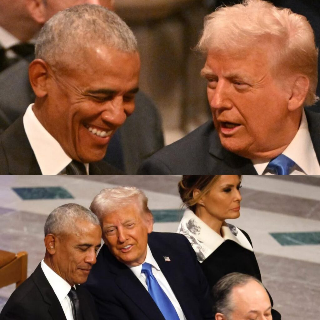 Obama And Trump Share A Warm Moment As They And Other Ex-US Presidents Gather For Jimmy Carter’s Funeral (Photos)